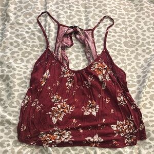 Floral Burgundy Women's Top